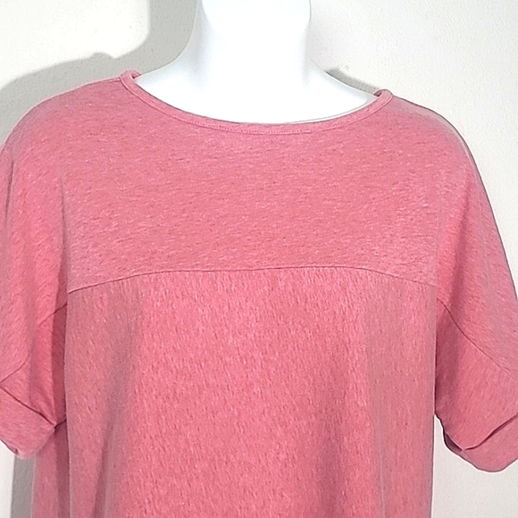 Banana republic short sleeve cropped sweatshirt Pink boat neck Relaxed Fit - Picture 2 of 6